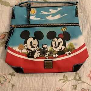 Dooney & Bourke Mickey and Minnie Blue Red Shoulder Bag